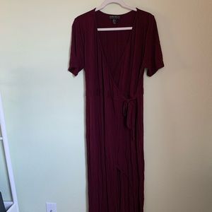Burgundy maxi dress